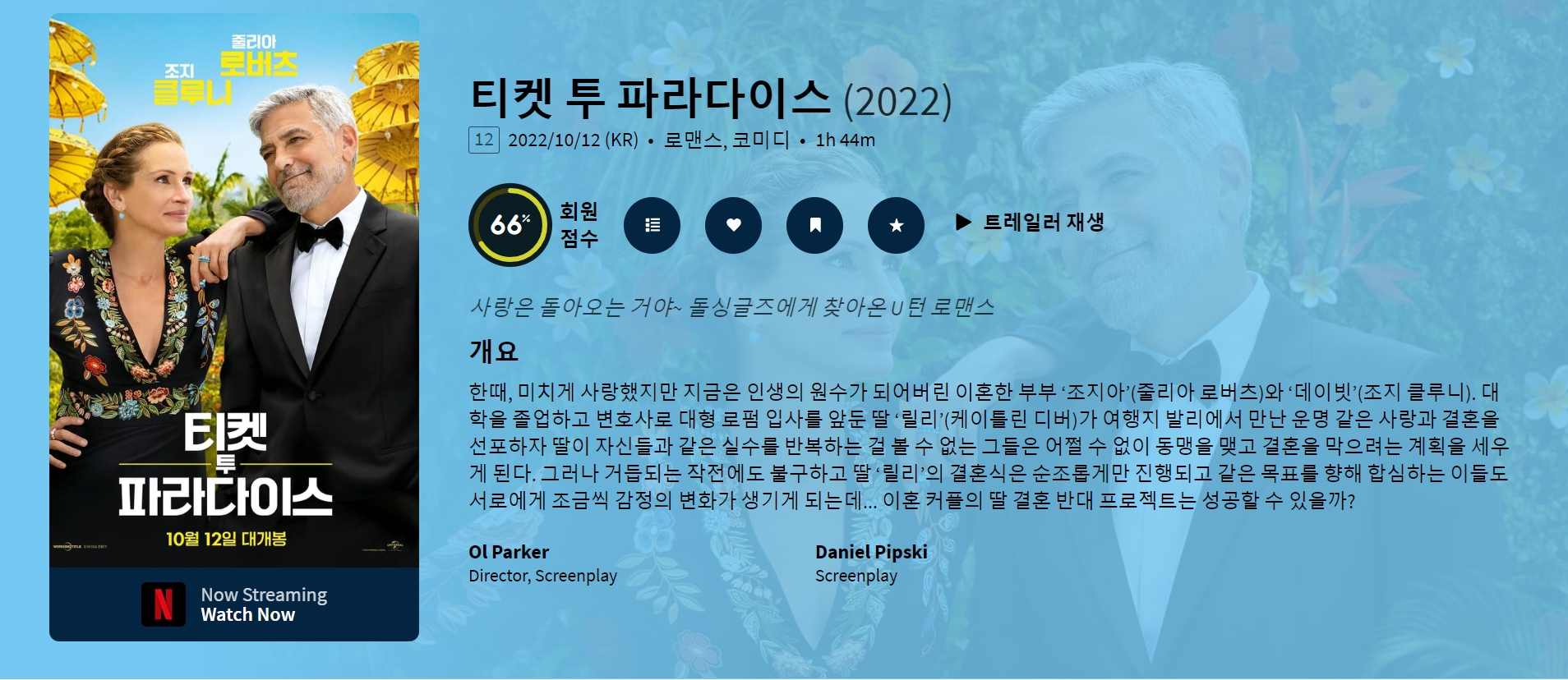 티켓 투 파라다이스 Ticket.to.Paradise.2022.1080p.BluRay.H264.AACRARBG,무료다운 및