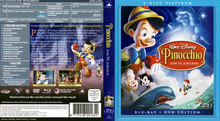 名작 [ 피노키오 ] 1940年.HD720p.BluRay.Pinocchio