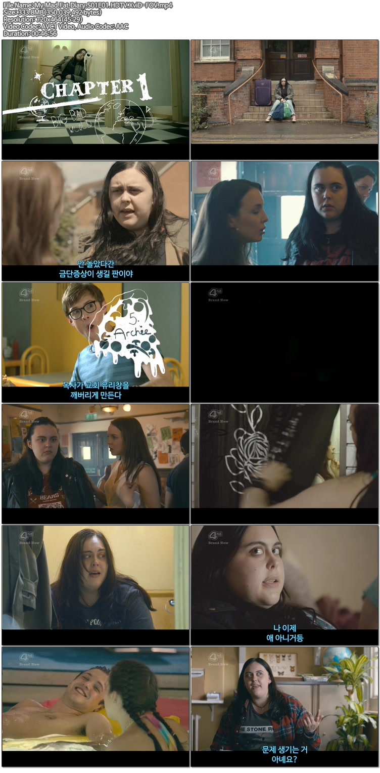 마이매드팻다이어리시즌1 1~6화[完] 480p 한글자막 My Mad Fat Diary 다운로드 - My Mad Fat Diary Season 1 Ep 6